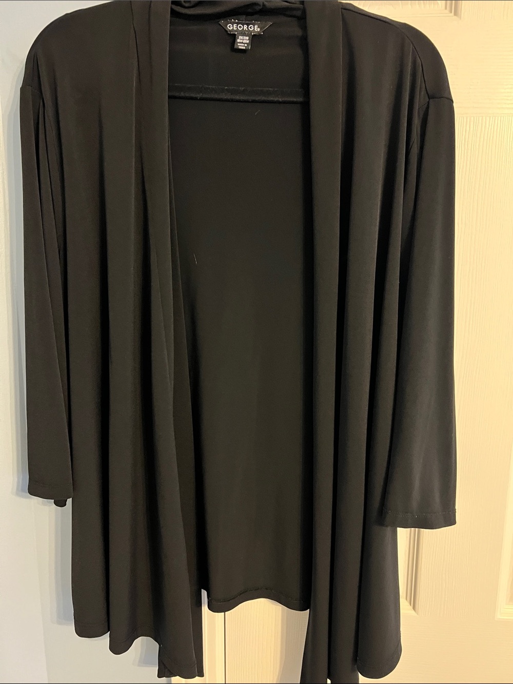 George Black Open-Front Draped top